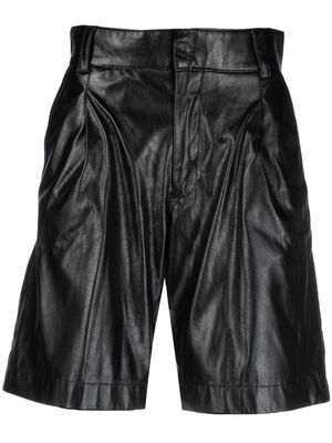 Soulland Marion faux-leather shorts - Black