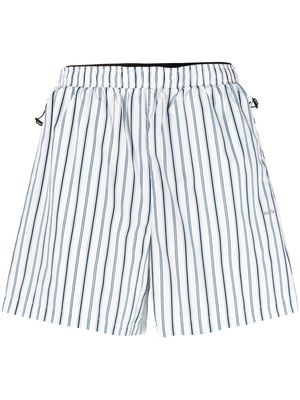Soulland Mateo stripe-pattern shorts - White