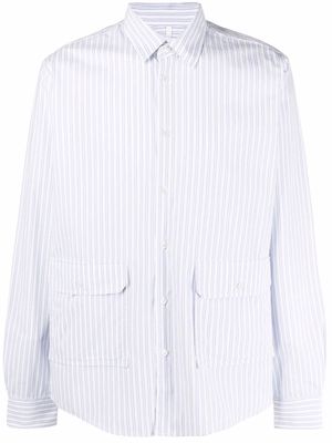 Soulland NIel button-down organic cotton shirt - White