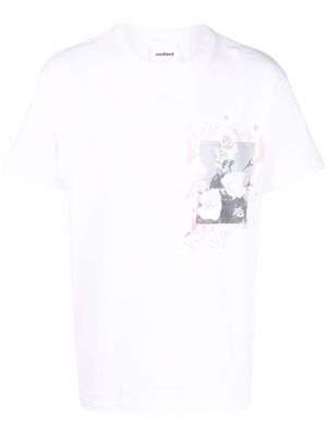 Soulland organic cotton flower-print T-shirt - White