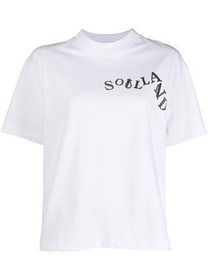 Soulland organic-cotton logo-print T-shirt - White