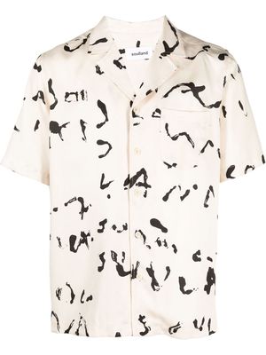 Soulland Orson abstract-pattern shirt - Neutrals