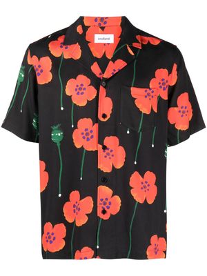 Soulland Orson floral-print shirt - Black