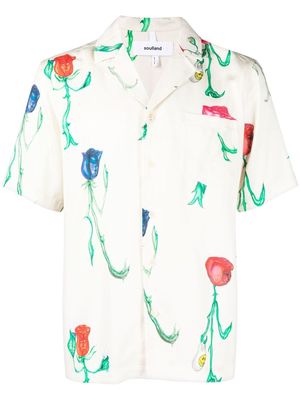 Soulland Orson floral-print short-sleeve shirt - Neutrals
