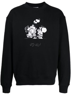 Soulland Peanuts logo-print detail sweatshirt - Black