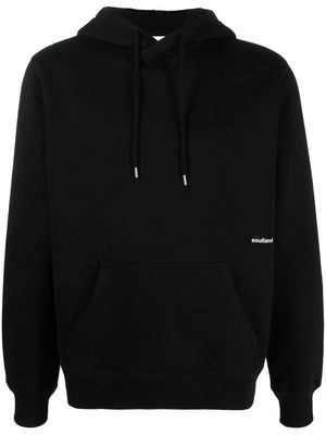 Soulland Reed logo-print hoodie - Black