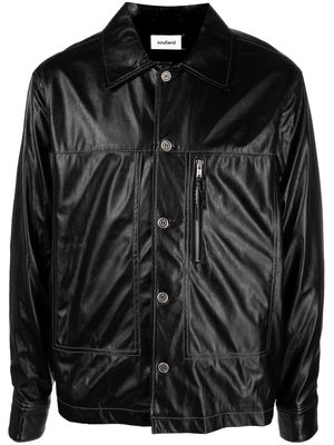 Soulland Ryder faux-leather jacket - Black