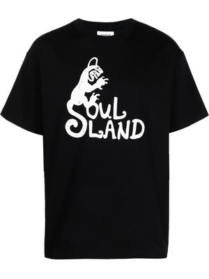 Soulland Spring Devil logo-print T-shirt - Black