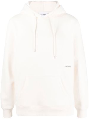 Soulland Wallance logo-print hoodie - White