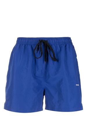Soulland William logo-print swim shorts - Black
