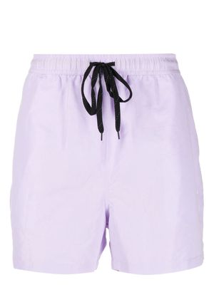 Soulland William logo-print swim shorts - Purple