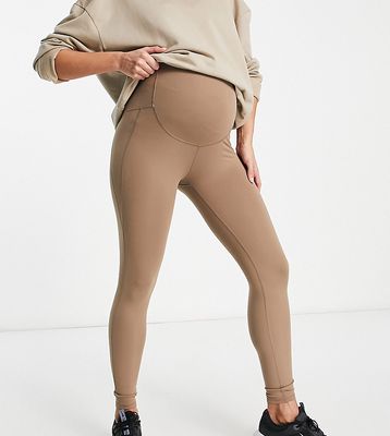 South Beach Maternity leggings in taupe-Brown