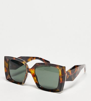South Beach oversized square sunglasses in dark tort-Multi