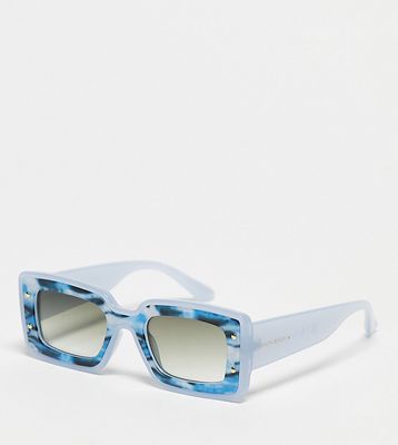 South Beach patterned sunglasses in blue