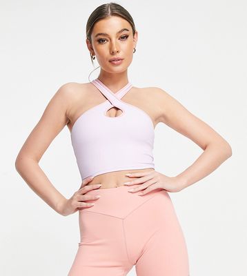 South Beach polyester legging shorts in cedar rose-Pink