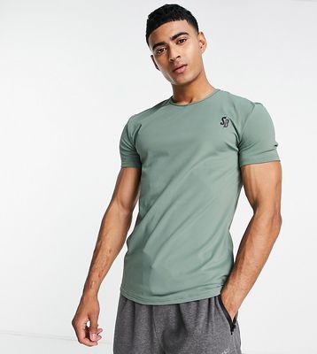 South Beach polyester t-shirt in khaki-Green