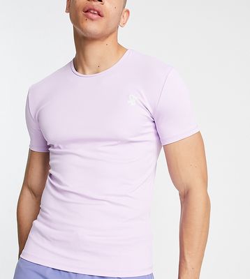 South Beach polyester t-shirt in lilac-Purple