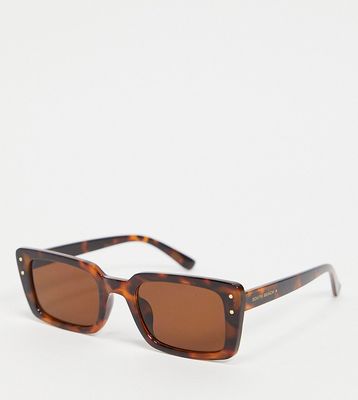 South Beach rectangle frame sunglasses in tortoiseshell-Brown