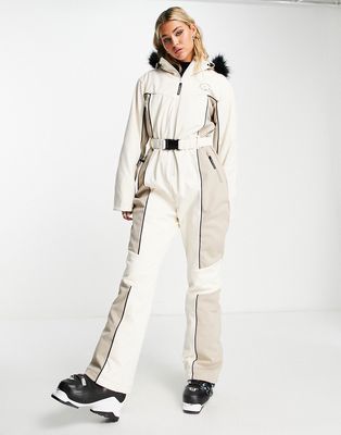 South Beach ski snow suit in beige-Neutral