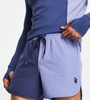 South Beach spliced polyester shorts in navy