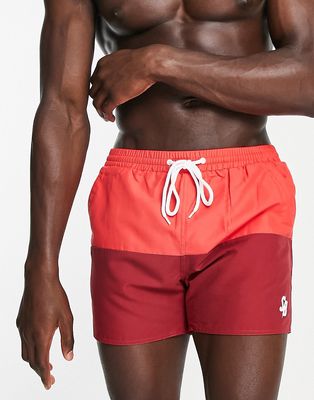 South Beach tonal swim shorts in red
