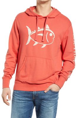 Southern Tide Upper Deck Graphic Hoodie in Terracotta