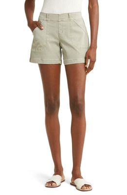 SPANX 4-Inch Stretch Twill Shorts in Olive Oil