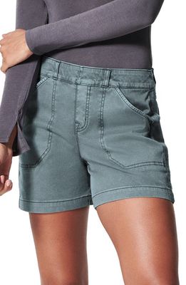 SPANX 6-Inch Stretch Twill Shorts in Hazy Blue