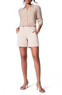 SPANX 6-Inch Stretch Twill Shorts in Pale Pink