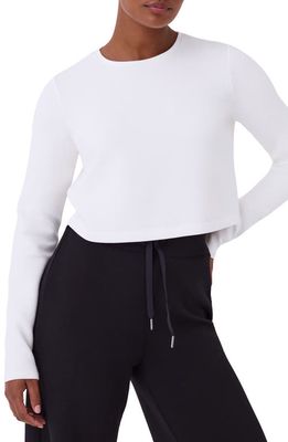 SPANX AirEssentials Long Sleeve Crop Top in Powder