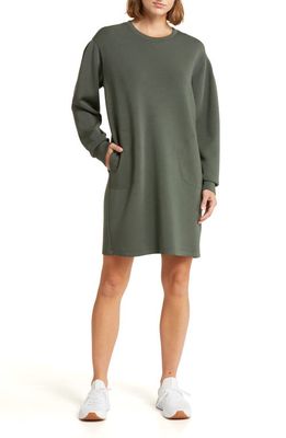 SPANX AirEssentials Long Sleeve Knit Shift Dress in Dark Palm