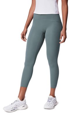 SPANX Booty Boost Active 7/8 Leggings in Hazy Blue Grey