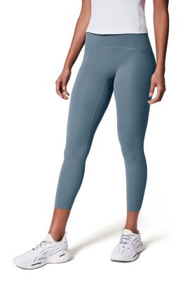SPANX Booty Boost Active High Waist 7/8 Leggings in Hazy Blue Grey