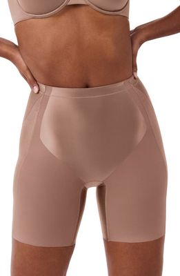 SPANX Booty Lifting Mid-Thigh Shorts in Cafe Au Lait