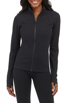 SPANX Contour Zip Front Jacket in Very Black