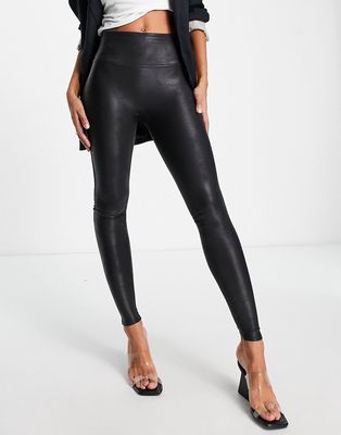 Spanx faux leather high waist sculpting leggings-Black