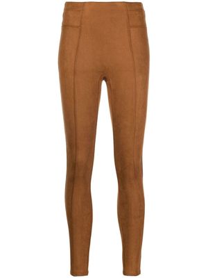 SPANX faux-suede effect leggings - Brown