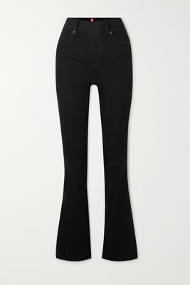 Spanx - High-rise Flared Jeans - Black
