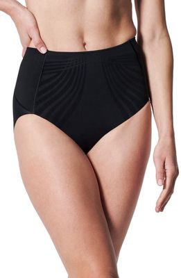 SPANX Mesh High Waist Shaping Briefs in Very Black