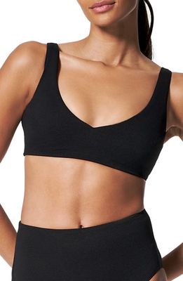 SPANX Piqué Bikini Top in Very Black