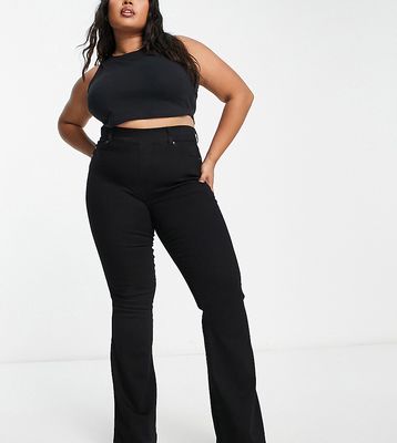 Spanx Plus high rise flare jeans in black