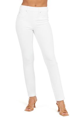 SPANX Pull-On Straight Leg Jeans in White