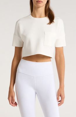 SPANX® AirEssentials Crop Pocket T-Shirt in Powder 