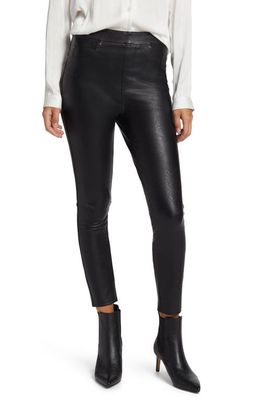 SPANX® Faux Leather Ankle Skinny Pants in Luxe Black