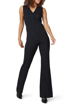 SPANX® Sleeveless Flare Ponte Jumpsuit in Classic Black