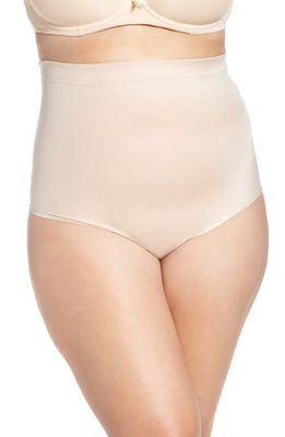 SPANX® Suit Your Fancy High Waist Thong in Champagne Beige