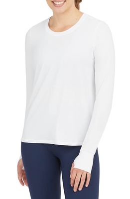 SPANX® Wrap Back Long Sleeve T-Shirt in White
