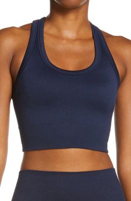 SPANX Seamless Rib Sports Bra in Navy Haze