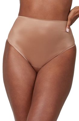 SPANX Shaping Satin Thong in Cafe Au Lait
