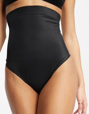 Spanx Suit Your Fancy high waist shaping thong in black